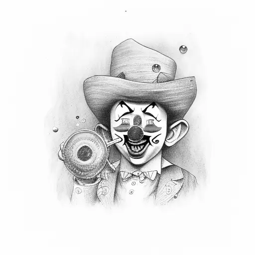 Clown Crying Rainbow Tears