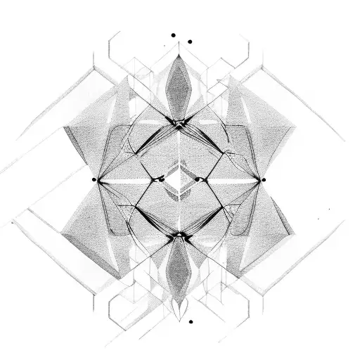 A Black And Pink Abstract Geometric Design Inspired By Blackpink's Music