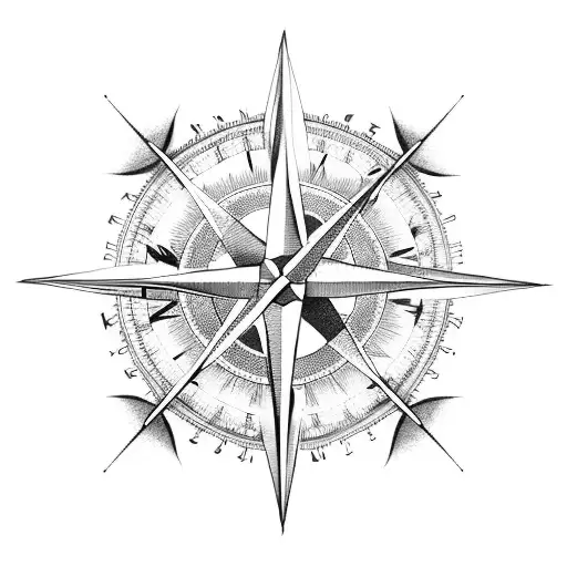Compass Clock Rose Arrow