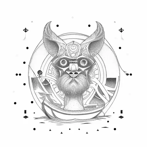 Man On A Boat And Sunset