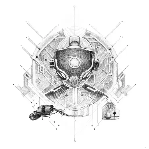 A Vintage Car Merging With Circuitry