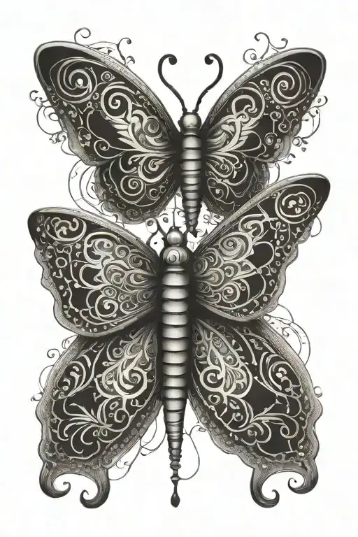 Butterfly Made Of Irish Dancing Shoes And Surrealistic Elements
