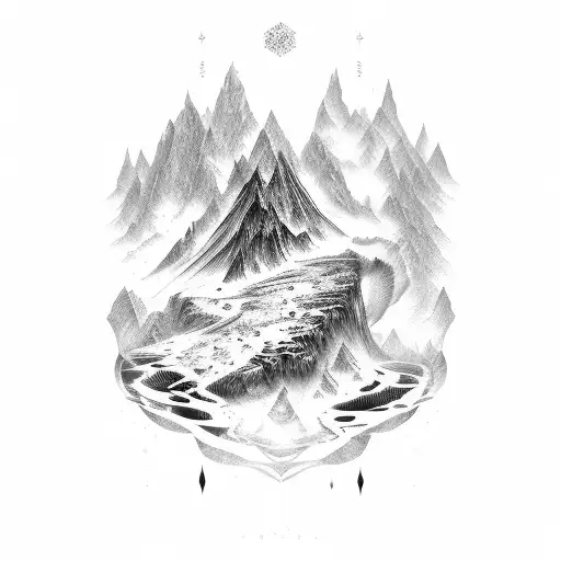 Ice Mountain On Fire