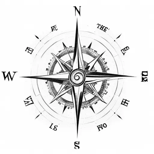 A Compass With The Quote 'There Is No Middle Ground' Pointing Towards A Volleyball
