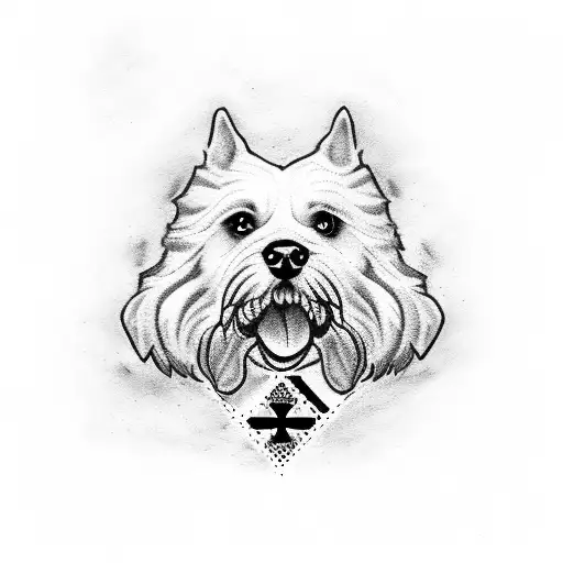 Dog With Finnish And Azerbaijan Flag