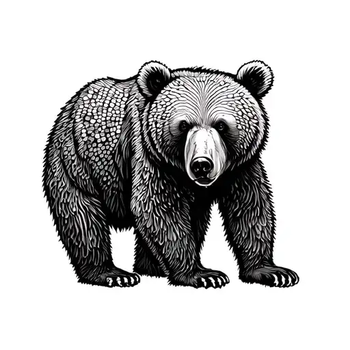 Bear Outline Intertwined