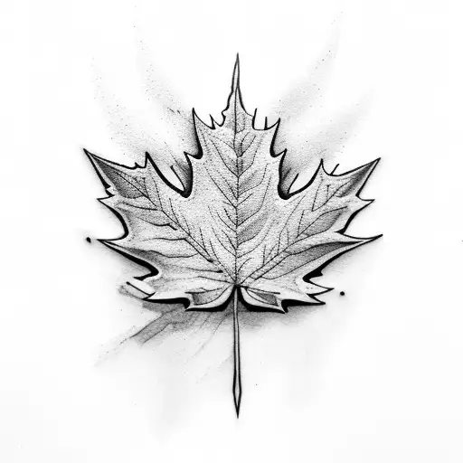 Magpie Holding A Maple Leaf