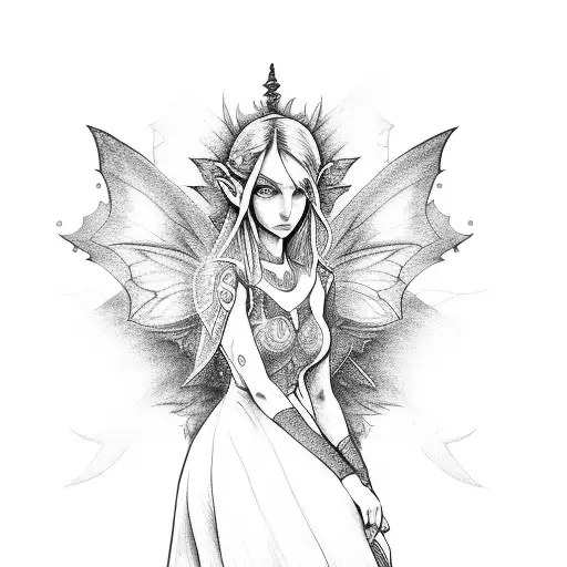 Link With 4 Light Fairies Different Colors