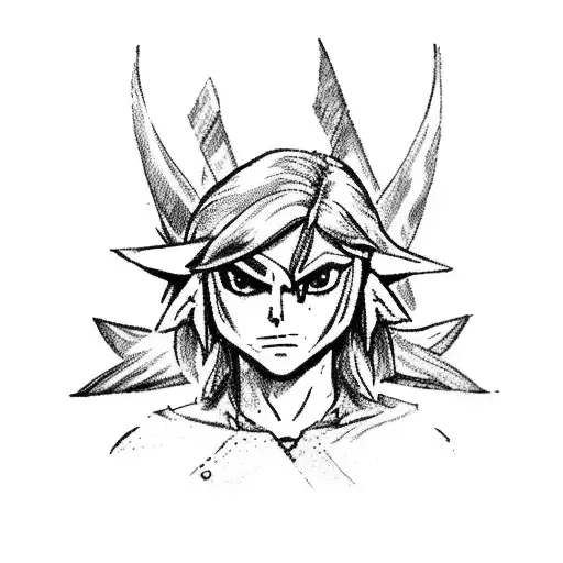 Link From Zelda With 4 Light Fairies Different Colors