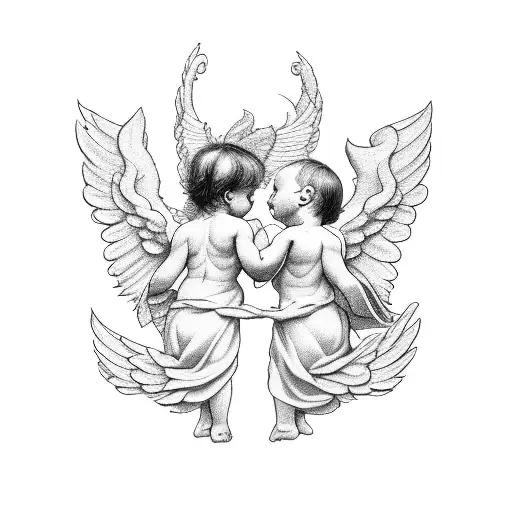 Two Baby Angels Like The One In Churches