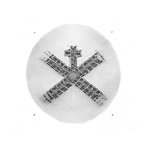 English Flag With Christian Cross