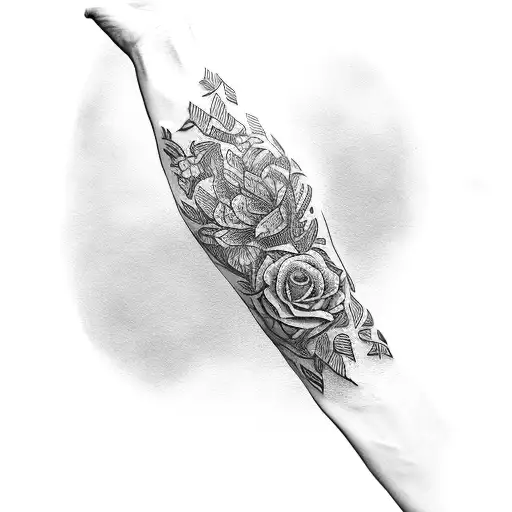 Wrist Tattoo With Nature