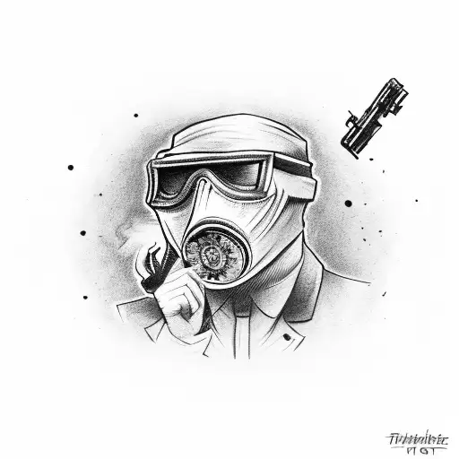 Robbery Masked Guy With Guns Money And Police