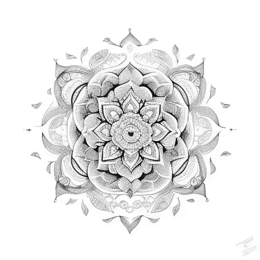 A Beautiful Mandala Design Incorporating Elements Related To Motherhood