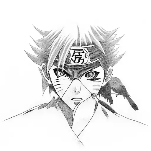 Itachi From Naruto With Crows Around