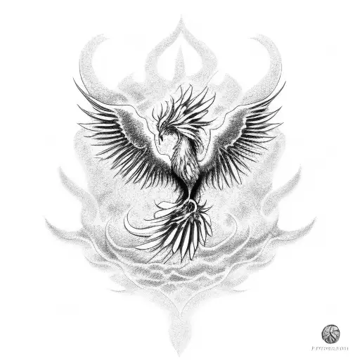 Phoenix Rising Out Of Ash Alchemy