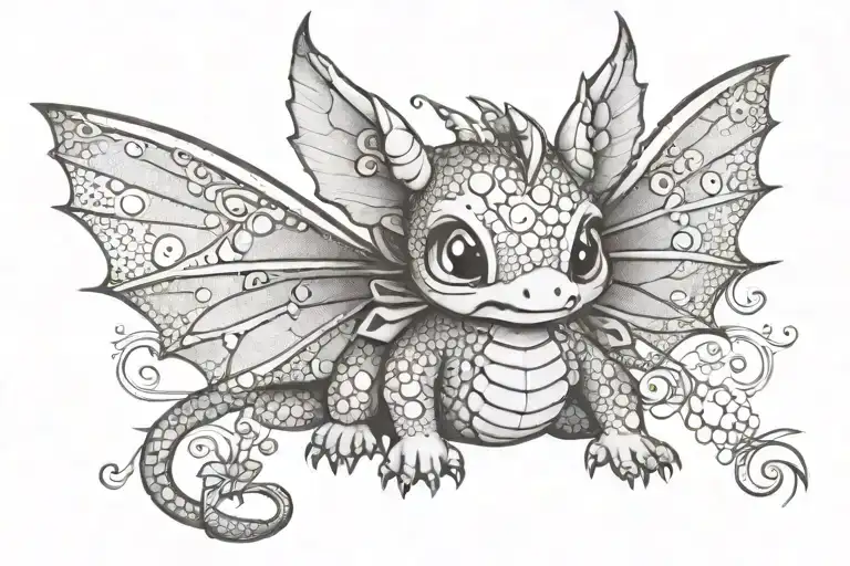 Chibi Dragon With Dragonfly Wings