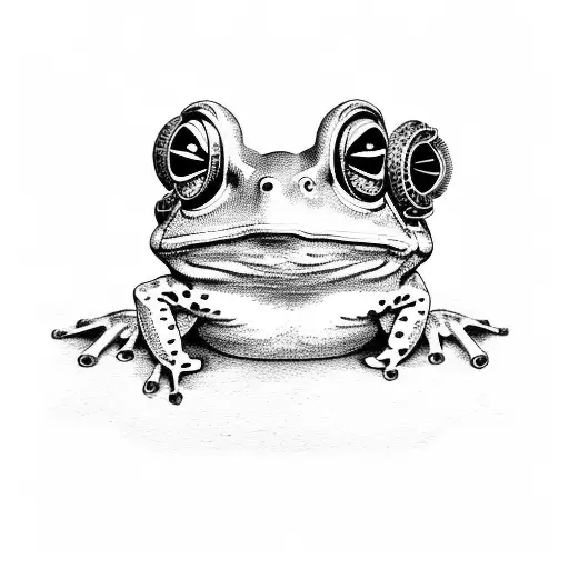 Victorian Art Frog Playing Banjo