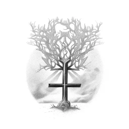 Cross With Tree