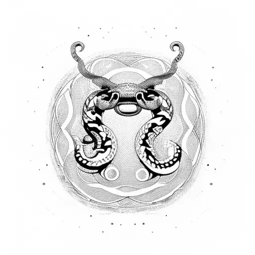An Hourglass With In Infinite Snake As The Glass