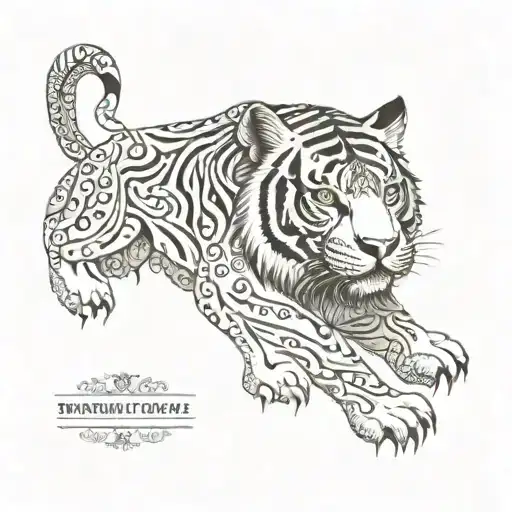 An Intricate Surgical Tool Design Featuring A Tiger