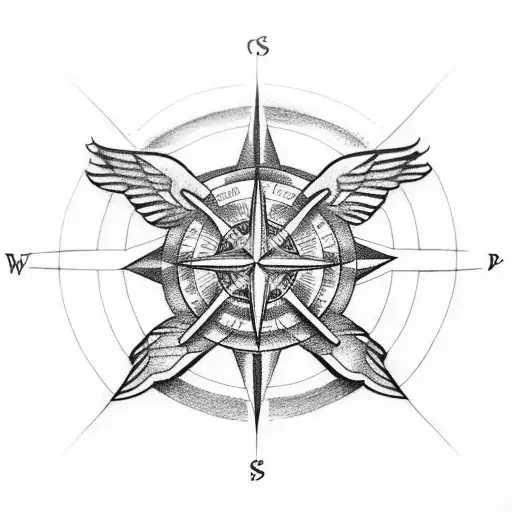 Redbird Cross Compass Arrow