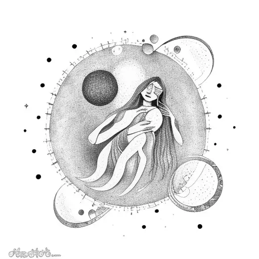 A Cosmic Mother Embracing The Universe In Her Arms