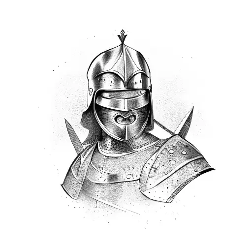 Medieval Warrior Looking Left