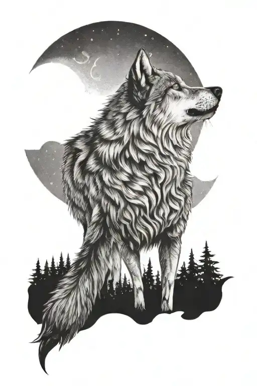 Wolf Howling At The Moon