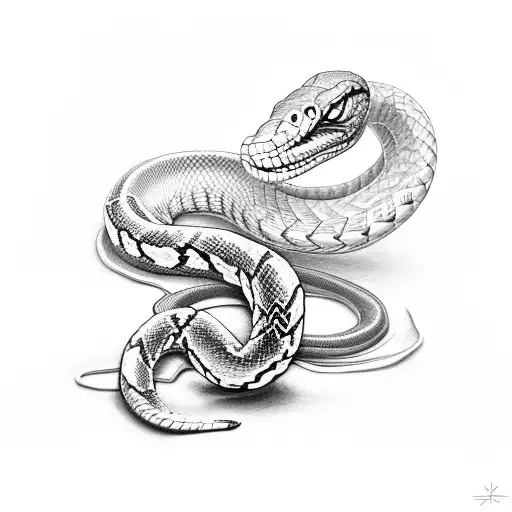 Snake Coming Out Of A Zipper