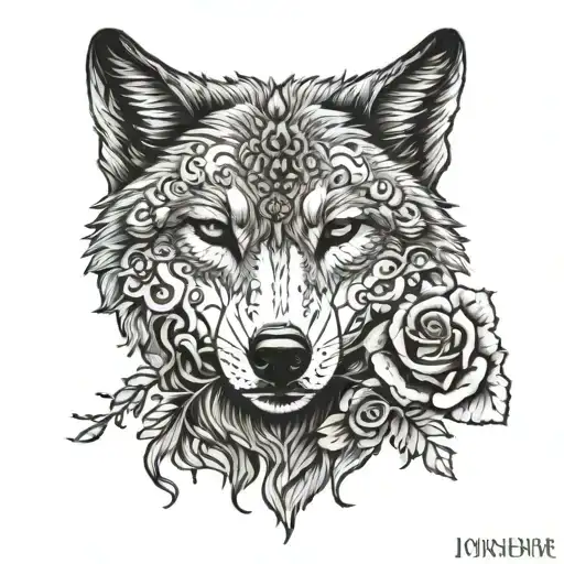 Wolf And Roses