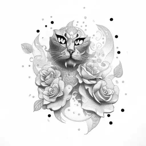 Name Midas With Floral Shapes And Dots