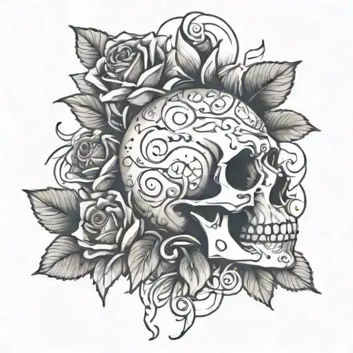 Skull And Roses