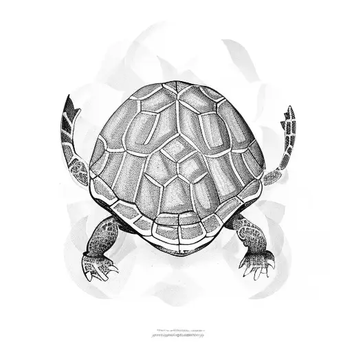 2 Large Turtles With 4 Baby Turtles