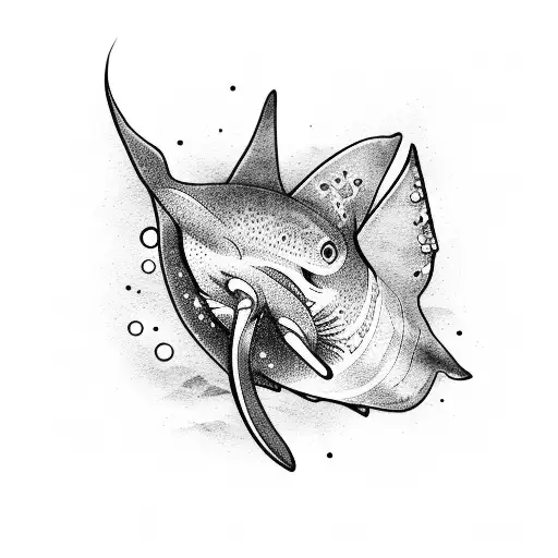 Manta Ray Swimming With Nurse Shark