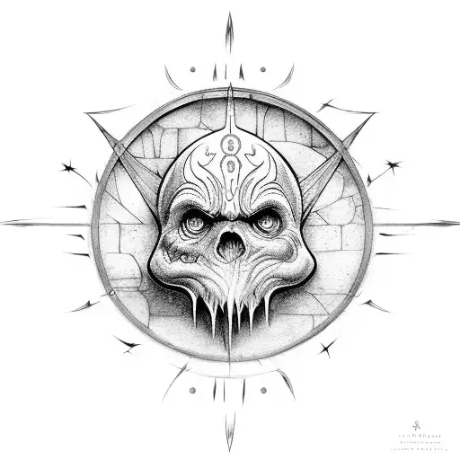 A Hauntingly Beautiful Scene Of The Mines Of Moria With Glowing Blue Runes