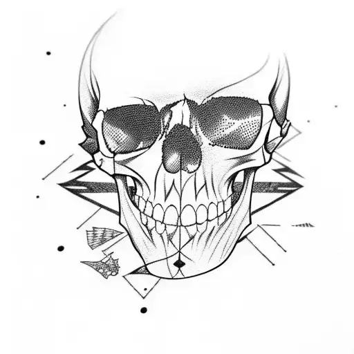 Trash Polka Skull With Espine