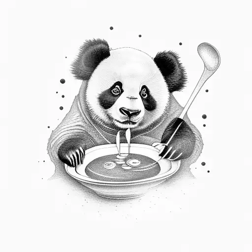Panda With Soup