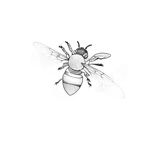 A Bee With Twho Olive Branch