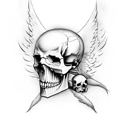 Angel With Skull Face