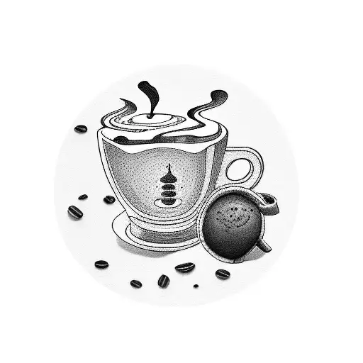 A Coffee Bean Morphing Into A Coffee Cup