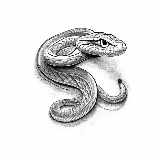 Snake Going Though The Name Tristan