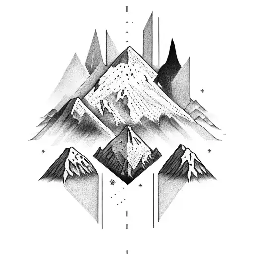 A Mountain With An Human