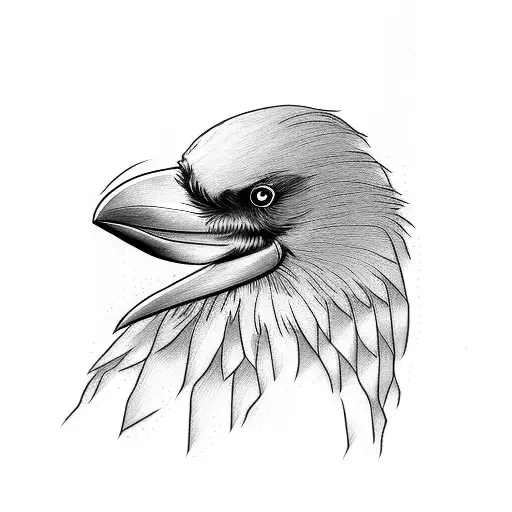 A Minimalistic Raven Perched On A Code Snippet