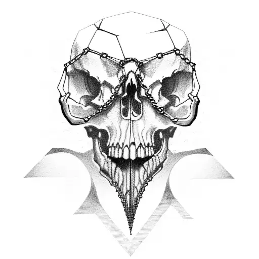 Skull Chains On Mouth