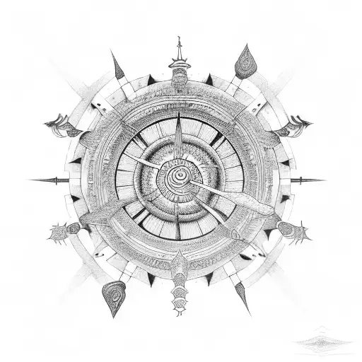 Dharma Wheel With Dragon