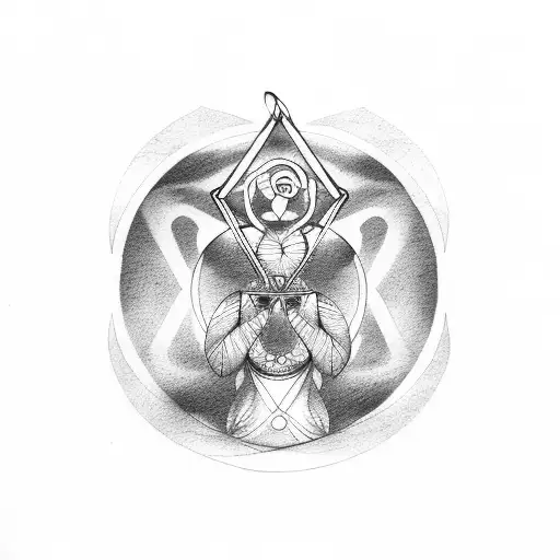 Woman Holding Weight Scale With Gemini Sign And Aries Sign