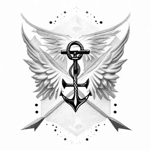 Anchor Croatian Flag And Angel