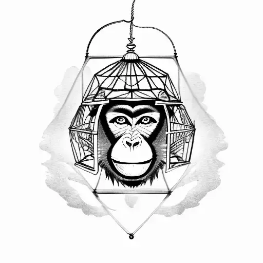 Pretty Monkey In A Cage