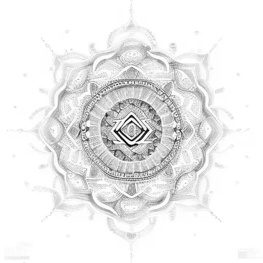 An Intricate Mandala Design Incorporating The Word 'Mom' In Italian Script